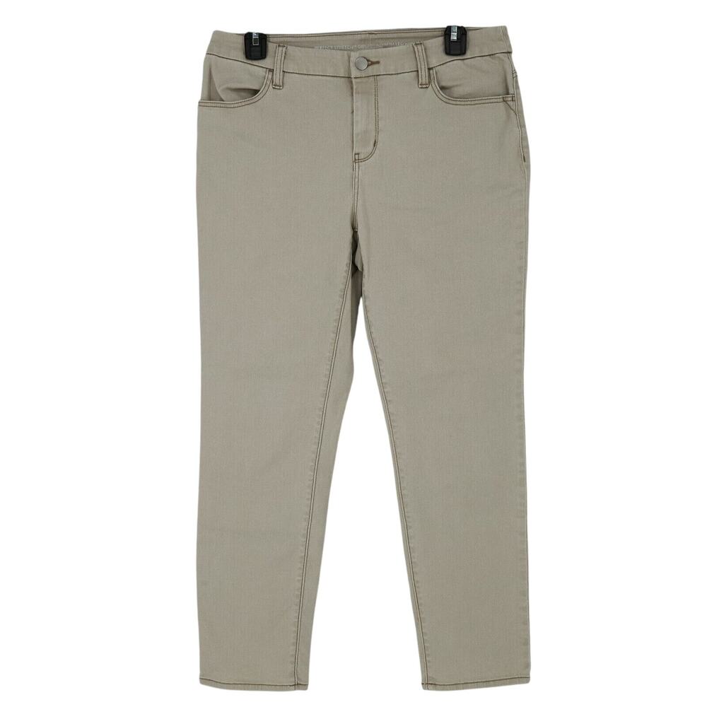 Chicos Jeans 0 Womens 4 Beige Perfect Stretch Denim Girlfriend Slim Leg Ankle